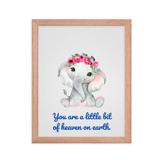 Baby Elaphant Nursery Wall Frame Art