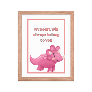 My Heart Belongs To You Framed Nursery Wall Art