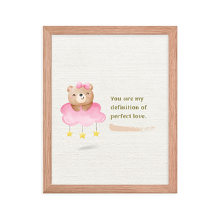 Adorable Bear Nursery Love Quote Frame Art