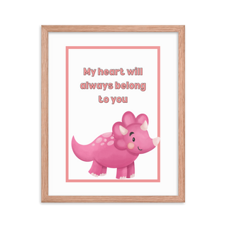 My Heart Belongs To You Framed Nursery Wall Art