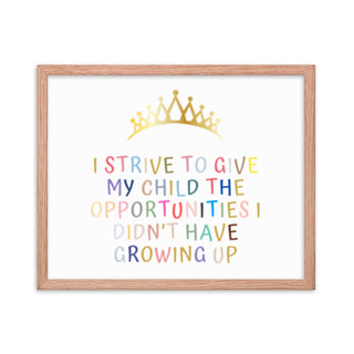 Motivational Uplifting Quotes for Your Little One's Room Frame Art