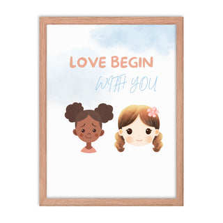 Love Begin With You Frame Wall Art