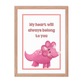 My Heart Belongs To You Framed Nursery Wall Art