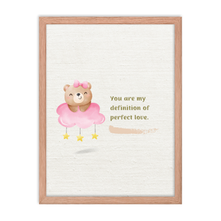 Adorable Bear Nursery Love Quote Frame Art