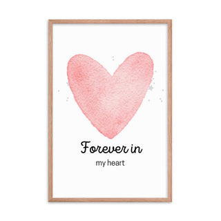 Pink Heart Nursery Framed Wall Art