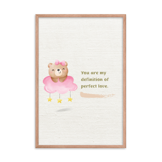 Adorable Bear Nursery Love Quote Frame Art