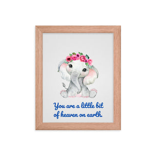 Baby Elaphant Nursery Wall Frame Art