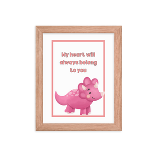 My Heart Belongs To You Framed Nursery Wall Art