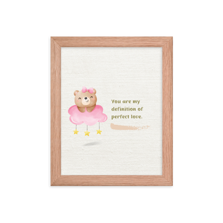 Adorable Bear Nursery Love Quote Frame Art