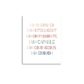 Affirmations Baby Nursery Poster Print