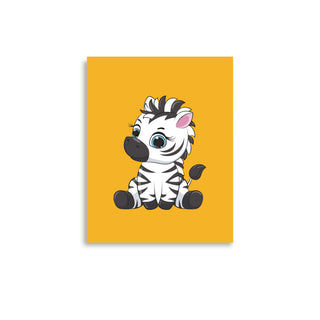 Precious Zebra Sitting Down Baby Poster Print