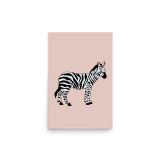 Adorable Zebra Nursey Poster Print