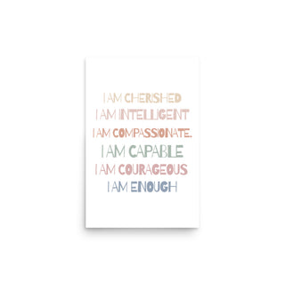 Affirmations Baby Nursery Poster Print