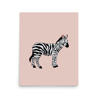 Adorable Zebra Nursey Poster Print