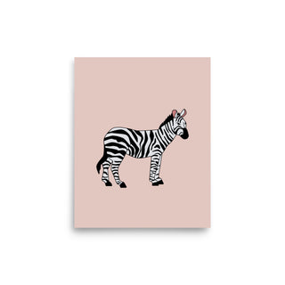 Adorable Zebra Nursey Poster Print