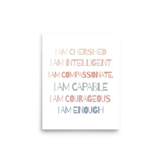 Affirmations Baby Nursery Poster Print